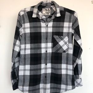 Grey TNA Plaid Shirt
